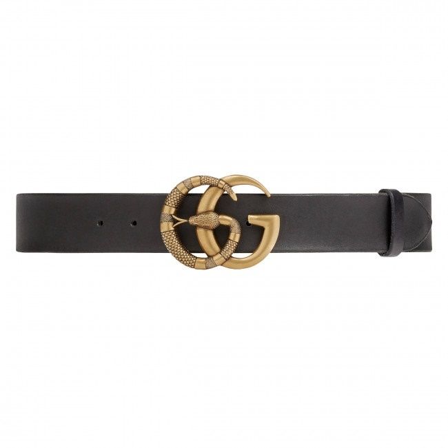 Leather%20belt%20with%20Double%20G%20buckle%20with%20snake%20-%20Image%204