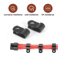 1000 Pcs 1/4 Inch Black Nylon R-Type Cable Clips for Mounting Indoor Outdoor Rope Light Electrical Wire Clamp Fastener. 