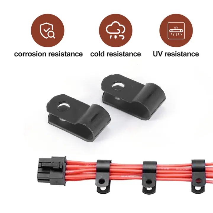 1000%20Pcs%201/4%20Inch%20Black%20Nylon%20R-Type%20Cable%20Clips%20for%20Mounting%20Indoor%20Outdoor%20Rope%20Light%20Electrical%20Wire%20Clamp%20Fastener%20-%20Image%207