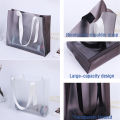 PVC Tote ECO Shopping Bag Transparent Frosted Plastic Bag Clothing Store Storage Bag Package Gift Bag Clutch. 