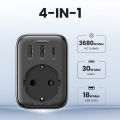 UGREEN PD 30W GaN Fast Charger AC Outlets Adapter 2 USB 1 USB-C Port Travel Plugs for iPhone 14 Xiaomi Wall Socket Power Strip Charger. 