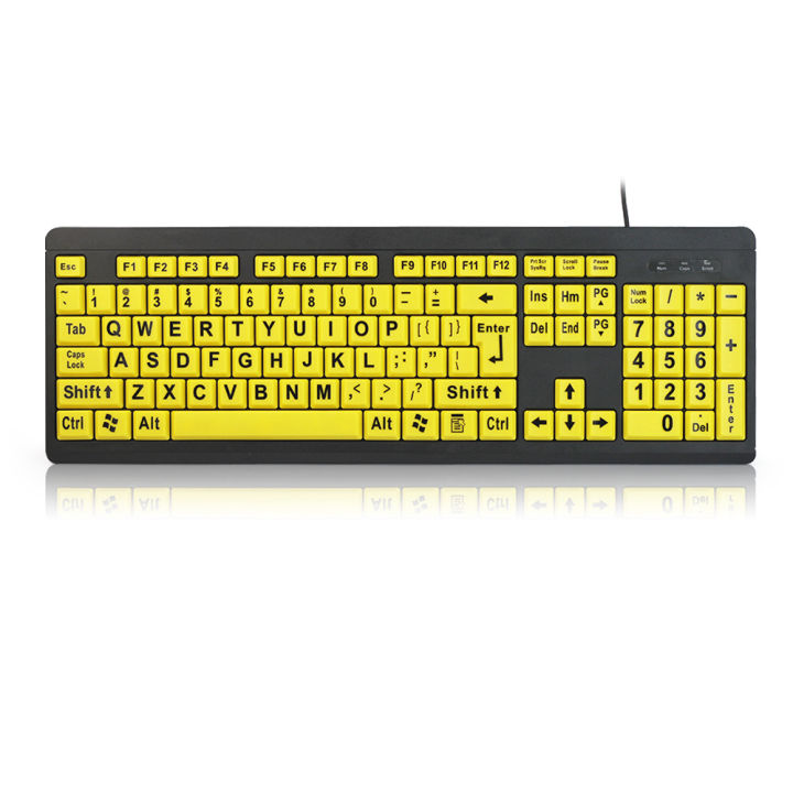 Large Print Keyboard USB 2.0 Wired Over-sized Letters Keyboard | Daraz.lk