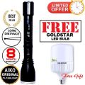 Torch Rechargeable & Flashlights + FREE led bulb. 