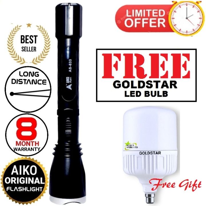 Torch Rechargeable & Flashlights + FREE led bulb