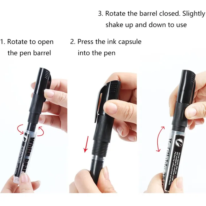 Erasable%20Whiteboard%20Pen%20Replaceable%20Ink%20Capsules%20Blackboard%20Pens%20Black/Blue/Red/Green%202.0mm%20Ink%20Crude%20Nib%20School%20Stationery%20-%20Image%205