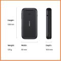 Nokia 2660 Flip Mobile Phone with Free Perfume, Nokia 2660 Dual SIM Keypad Feature Phone, Nokia 2660 Button Flip Phone with Full Set Box (Free Perfume). 