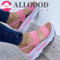 【ALLGOOD】 Fashion Wedge Female Platform Buckle Strap Street Summer Shoes Punk Beach Wedges Women Sandals Chunky Sandalias De Mujer. 