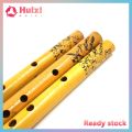 Hui 44CM Chinese Traditional 6 Hole Bamboo Flute Vertical Flute Musical Instrument. 