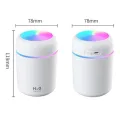 USB Cool Mist Sprayer Portable 300ml Electric Air Humidifier Aroma Oil Diffuser with Colorful Night Light for Home Car. 