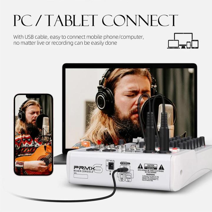 DEBRA%20PRMX-6%204-Channels%20Audio%20Mixer%20DSP%20Reverb%20for%20Live%20Recording%20-%20Image%205