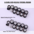 1/64 Wheels Tires Spoke Detail-Up Modified Kit For Hotwheels Model Car Kit Racing Modification Vehicle Accessories. 