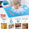 Silicone Cake Rolling Mat Baking Mat Multi Colour  Silicon Fondant Rolling Mat or Silicone Baking Sheet Large with Measurements Stretchable for Kitchen Roti Chapati Cake Pad. 
