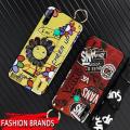 Wristband Back Cover Phone Case For Huawei P40 Lite E/Y7P/Honor 9C Wrist Strap ring Phone Holder Cool Fashion Design. 