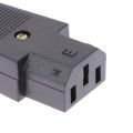1Pcs Durable Male Female AC Plug Socket 3 Pin IEC 320 Straight AC Power Connector C13 C14 10A 250V Rewirable Power Connector. 