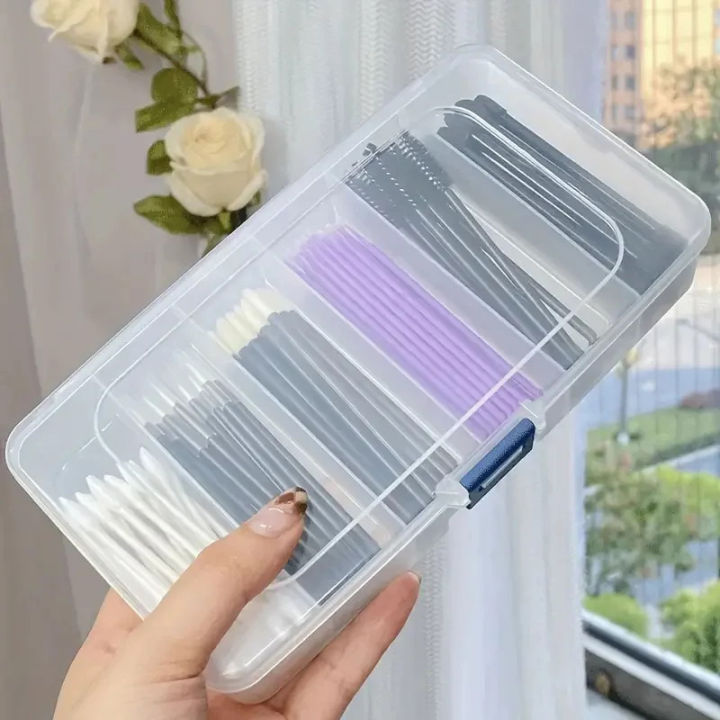 Clear%205/6-grid%20Portable%20Plastic%20Hair%20Clips%20Jewelry%20Storage%20Box%20Accessories%20Organizer%20Household%20Travel%20Supplies%20With%20Dust%20Proof%20-%20Image%205