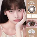 Power (0 ) Contact lenses large eyes natural brown soft lenses annual use 14.5mm. 