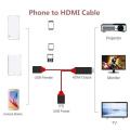 1M Phone To TV Cable HDMI To Cellphone Cable Plug Play 1080P HDMI Connector Usb To Hdmi Adapter. 