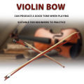 Horse Hair Violin Bow, Fine Made Violin Bow Arbor for Practise. 