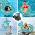 Swimming Transparent Fishtail Ring Mermaid Inflatable 1pc Swim Back Against Adult Ring. 