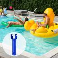 4Pcs Swimming Pool Vacuum Head Handles Pool Cleaning Tool Replacement Accessories with 12Pcs V-Shaped Clip. 