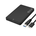 2.5inch USB 3.0 SATA Hd Box HDD Drive External HDD Enclosure black Case Tool Free 5 Gbps Support UASP for SSD/ 2TB Hard Disk. 