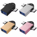 OTG Port 2 in One Micro USB And Type c 3.0 High Speed converters For All Mobile Phones Android. 