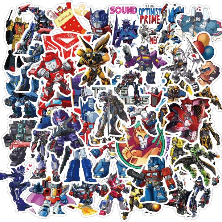 20/40pcs Transformers Stickers Cartoon Autobots Stickers for Laptop Scrapbook Journal Kids Girls Boys Stickers