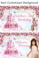 Princess Backdrops Pink Rainbow Castle Birthday Party Flowers World Poster Photographic Background Photocall Photo. 