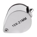 Magifier Lens 10x Triplet Loop With Velvet Storing Box - 12 Months Warranty. ( Gem and Jewelery Loupe Eye / Hand Magnifier Magnifying / Zooming Glass With Carry Case ). 