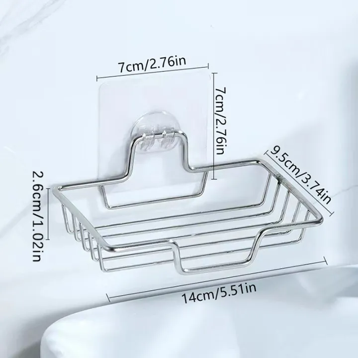 High%20Quality%20Soap%20Rack%20Wall%20Mounted%20Soap%20Holder%20Stainless%20Steel%20Soap%20Sponge%20Dish%20Bathroom%20Accessories%20Soap%20Dishes%20Self%20Adhesive%20-%20Image%206