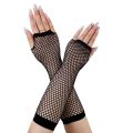 【NEW】 2023 Punk Goth Lady Disco Dance Costume Lace Fingerless Mesh Fishnet Gloves Motorcycle Protection Black Cheap Car Glove Freeship. 