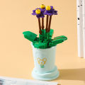 Lele Brothers Building Block Flower Series 8814 Potted Fleshy Bouquets Children's Assembled Toy Roses June 1 Gift. 