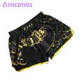 Kickboxing Shorts Premium Unisex Muay Thai Shorts Lightweight Ice Silk Embroidered Design Elastic Waist Ideal for Boxing Kickboxing Mma Training. 