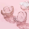 Small Glass Dish Nordic Style Gold Inlay Glass Sauce Bowl BBQ Seasoning Dipping Flower Petal Bowl Glass Seasoning Dish. 