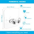 Strong Adhesive Hook Power Plug Socket Hanger Holder Wall Self Sticky Hooks Multi-function Storage. 