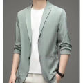 High-End Single Western Thin Ultra-Thin Stretch New Coat Sun Protection Ice Silk Suit Men's Thin Suit Summer Summer. 