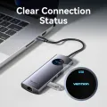 Vention USB C 10 in 1 HUB 4K 60Hz 5Gbps MST Docking Station Type C to HDMI DP USB 3.0 RJ45 100W PD SD TF Card Reader Aluminum Alloy Circular LED HUB. 