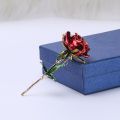 Cute Rose Flower Enamel Brooch Woman Party Wedding Costume Metal Flower Accessory Brooches Gift. 