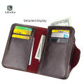 L KeKe Men's Wallet Fashion Vintage Multi-card Slot Wallet with Magnetic Buckle. 