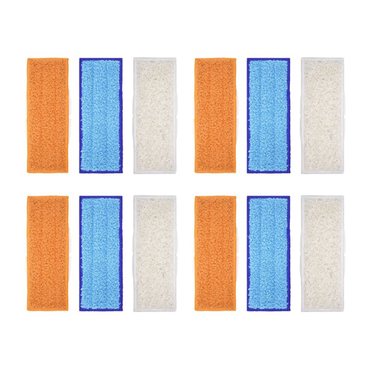 12Pcs Replacement Parts Suitable for Braava Jet240/241 Sweeper Accessories Rag Mop Cleaning Pad 12 Dry and Wet Pad Mop Spare Parts