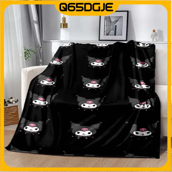 Cartoon Kuromis Pattern Soft Throw Light Weight Flannel Suitable for Living room/Bedroom Warm Blanket