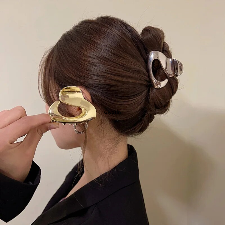 Korean%20Small%20Irregular%20Metal%20Catch%20Crab%20Hair%20Claw%20Clips%20for%20Women%20Girls%20Accessories%20Gold%20Silver%20Black%20Jaw%20Clamp%20Headdress%20Gifts%20-%20Image%202