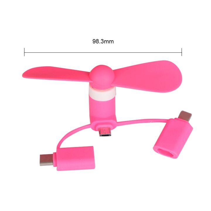 Mini Fan 3 IN 1 Portable Cell Phone Cooling Cooler Fan Micro USB For IPad For IPhone 5 6 6S 7 Plus 8 X XS for Android Type-c