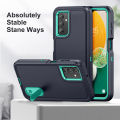 3 In 1 Full Cover Shockproof Phone Case With Stand For Samsung Galaxy A13 4G / A13 5G / Galaxy A04S Thick Hard Phone Casing Contrasting Colors Fashion Phone Cover Shell. 