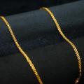 22K Gold plated chein Thin 02MM Bismark chain for ladies 18/24 Inch. 