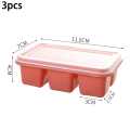 Ice Cube Trays with Lid 3 Pack, Mini Ice Cube Trays for Freezer, Silicone Bottom Small Ice Molds Ice Cube Tray. 