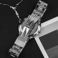 Stainless Steel Silver Chain Analogue Watch For Men i w a t c h. 