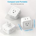 5 Way Multi Plug Outlet Extender, Wall Outlet Expander, Small Electrical Outlet Splitter for Travel, Home, Office, Dorm. 