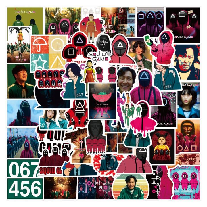 20/40pcs%20Squid%20Game%20Stickers%20Korean%20TV%20Series%20Stickers%20for%20Laptop%20Scrapbook%20Journal%20Kids%20Girls%20Boys%20Stickers%20-%20Image%205