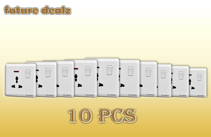 10 Pcs FULINMEN Wall Multi Plug Base Point Socket Outlet Universal